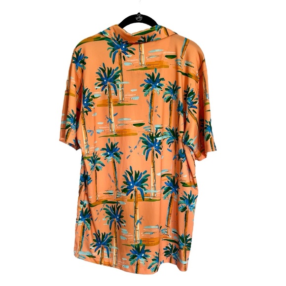 Bad Birdie Hotel California golf polo palm trees orange blue size large - Picture 4 of 12